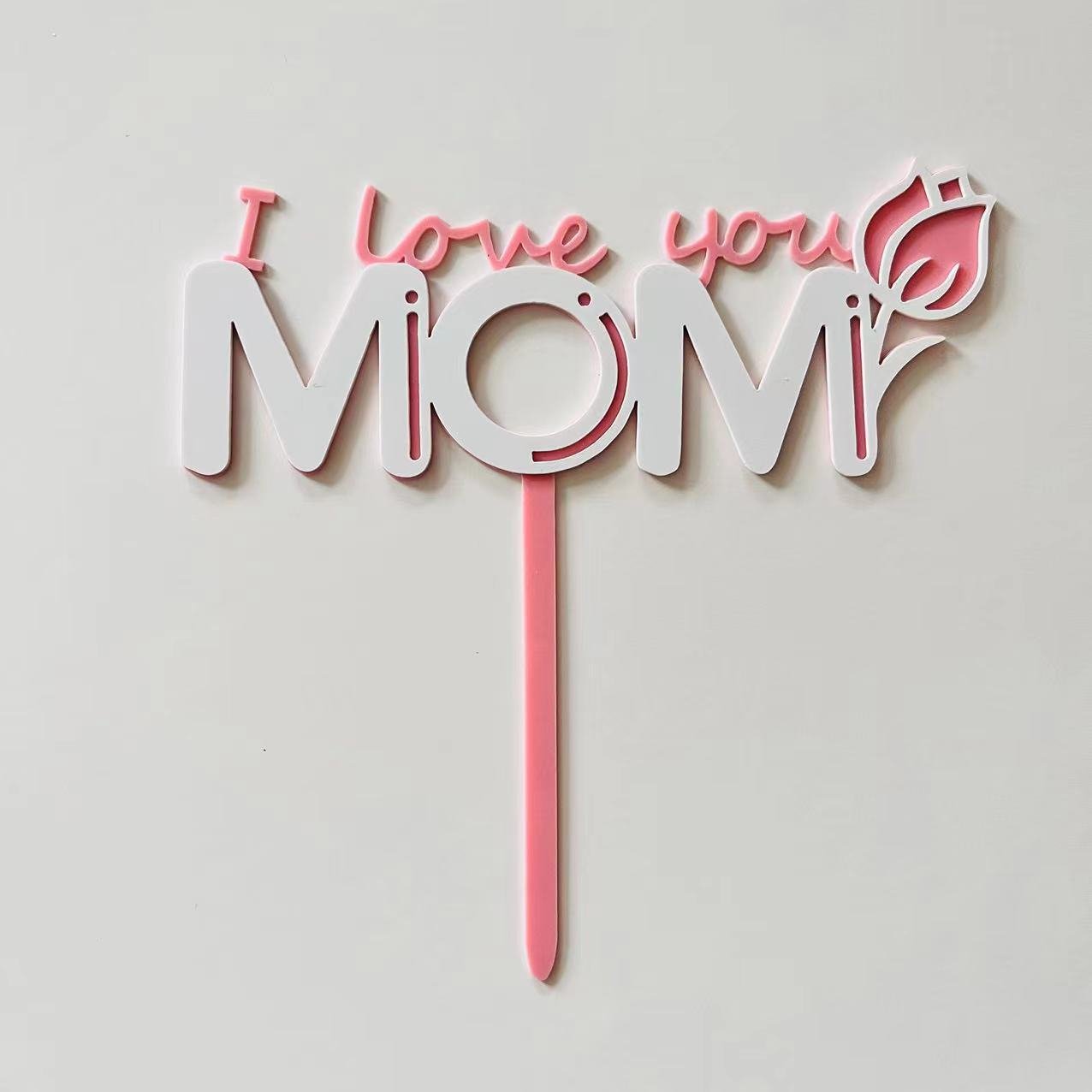 Happy Mothers Day Cake Topper New design happy mothers day acrylic cake topper double layer acrylic cake topper