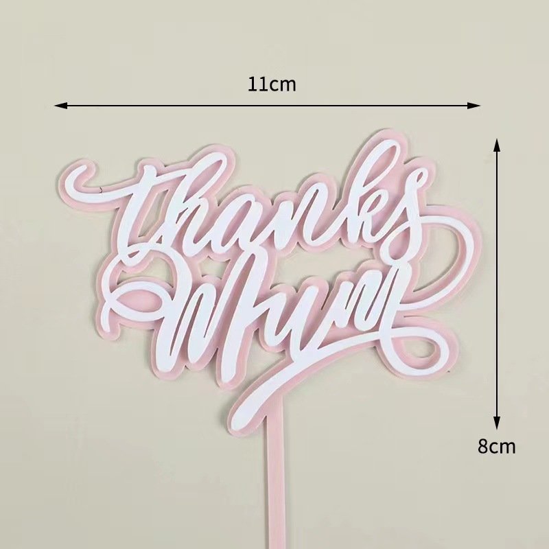 Happy Mothers Day Cake Topper New design happy mothers day acrylic cake topper double layer acrylic cake topper