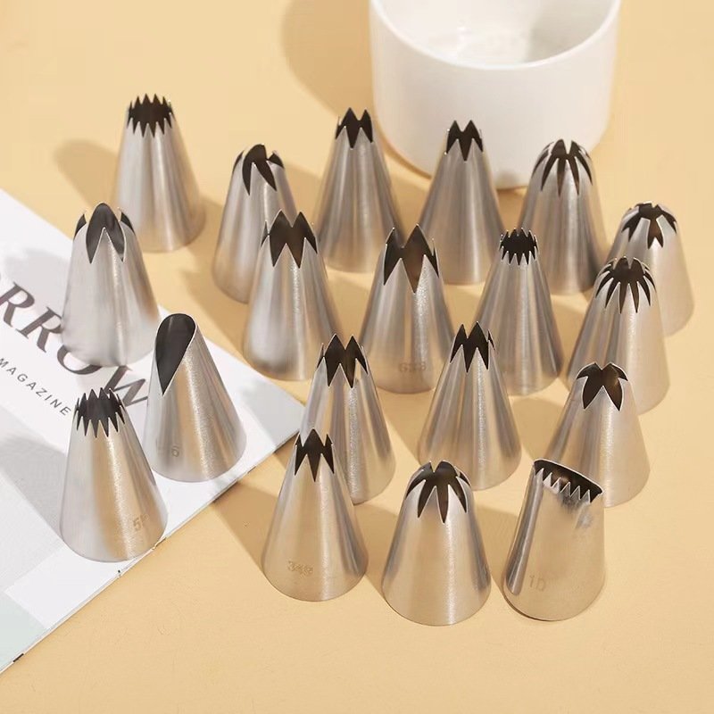 1pcs Medium Size 304 Stainless Steel Food Grade #1M Cake Tool Piping Nozzle Pastry Decorating Supplies for Cake Nozzles Tools