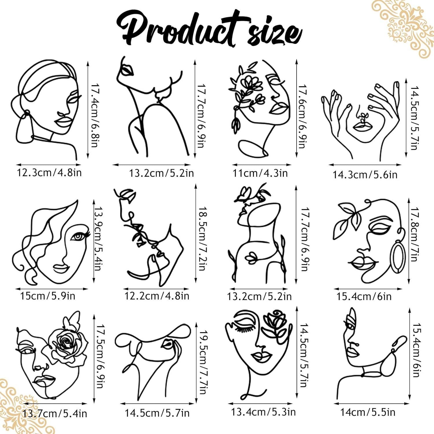Art line Face Cake Topper Happy Birthday Cake Decoration Party Supplies acrylic cake topper