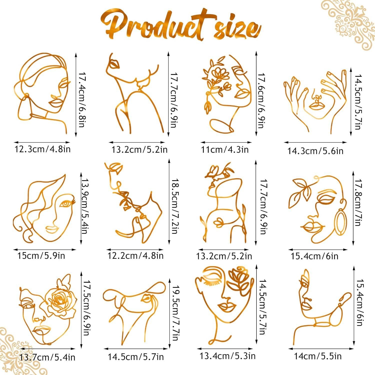 Art line Face Cake Topper Happy Birthday Cake Decoration Party Supplies acrylic cake topper