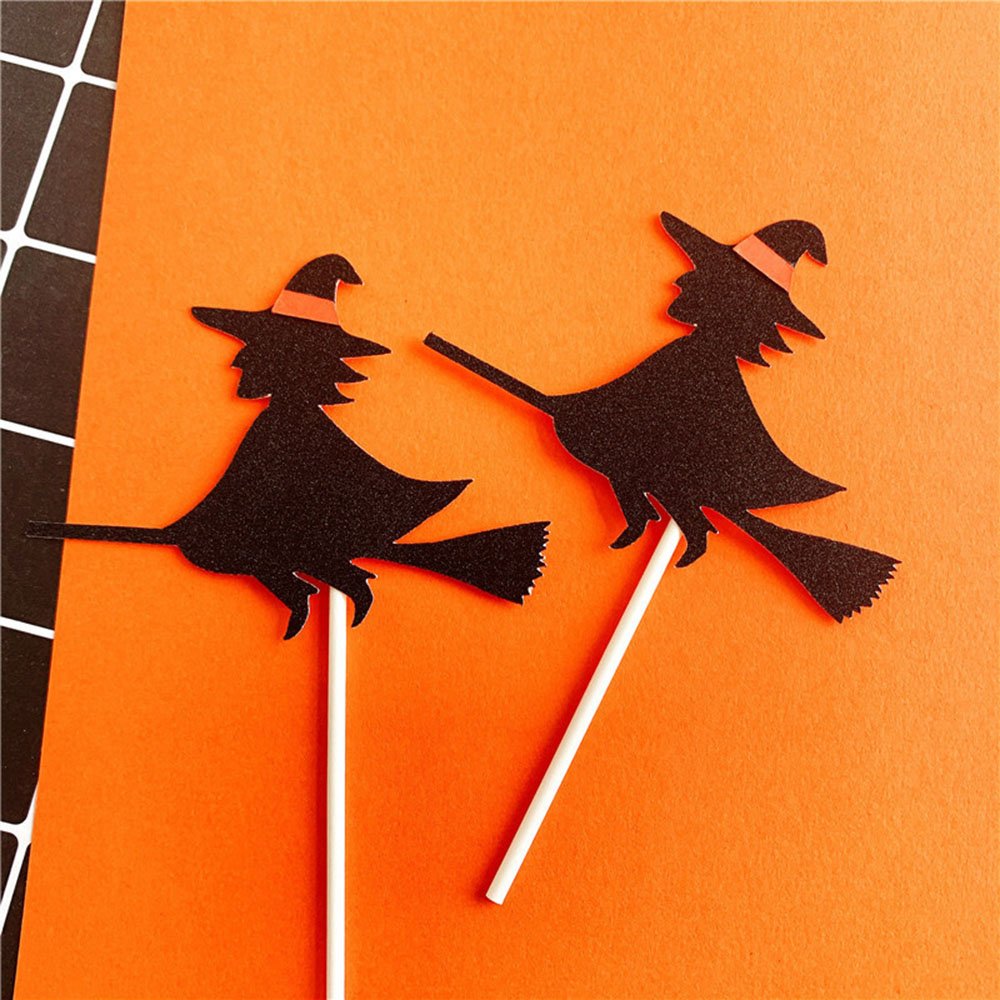 Halloween Fun Cake Insert, Batcastle Witch Pumpkin Head Cake Insert, Halloween Baking Decoration Supplies,