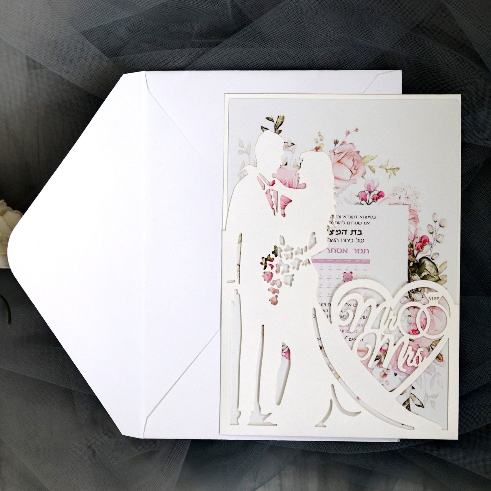 Ychon wholesale invite cards with envelopes Mr and Mrs bridal cards for anniversary engagement wedding