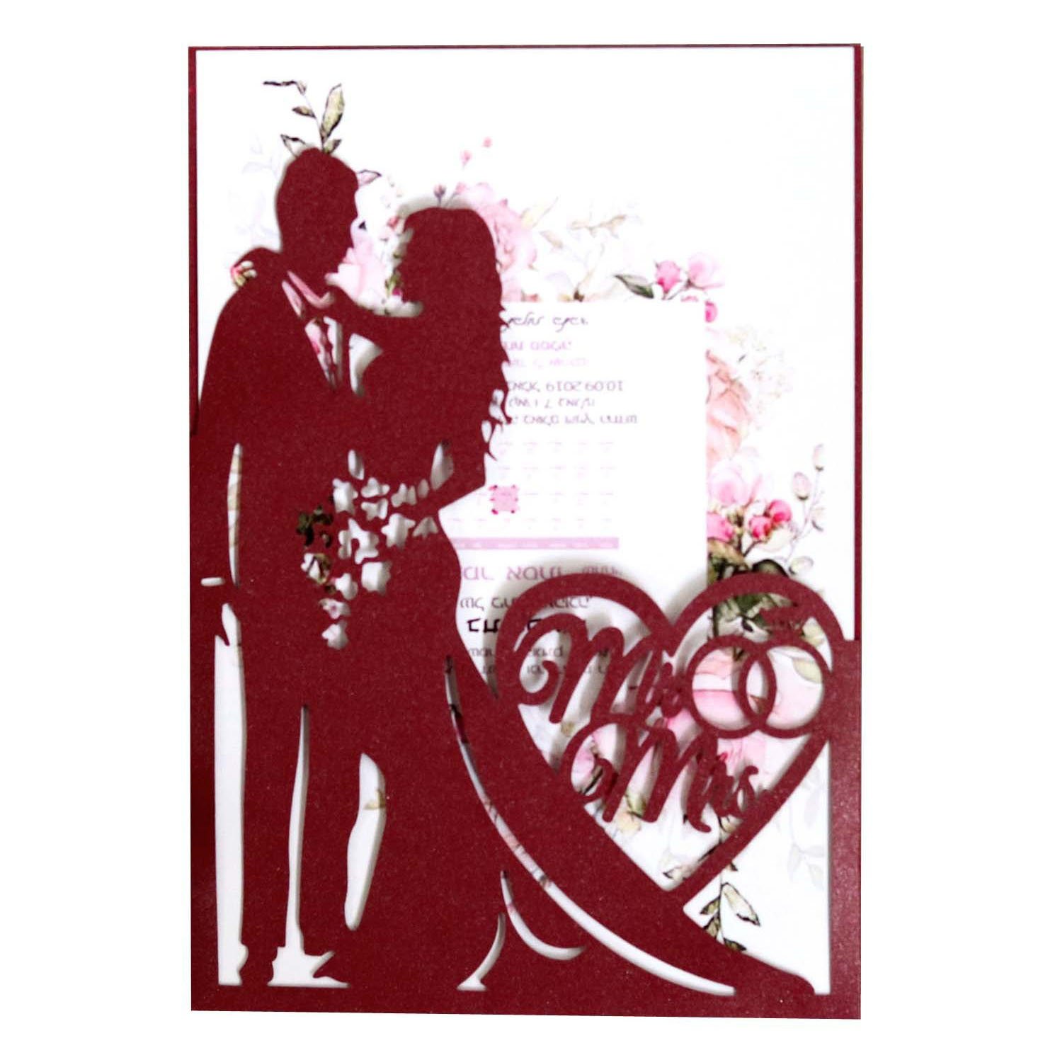Ychon wholesale invite cards with envelopes Mr and Mrs bridal cards for anniversary engagement wedding