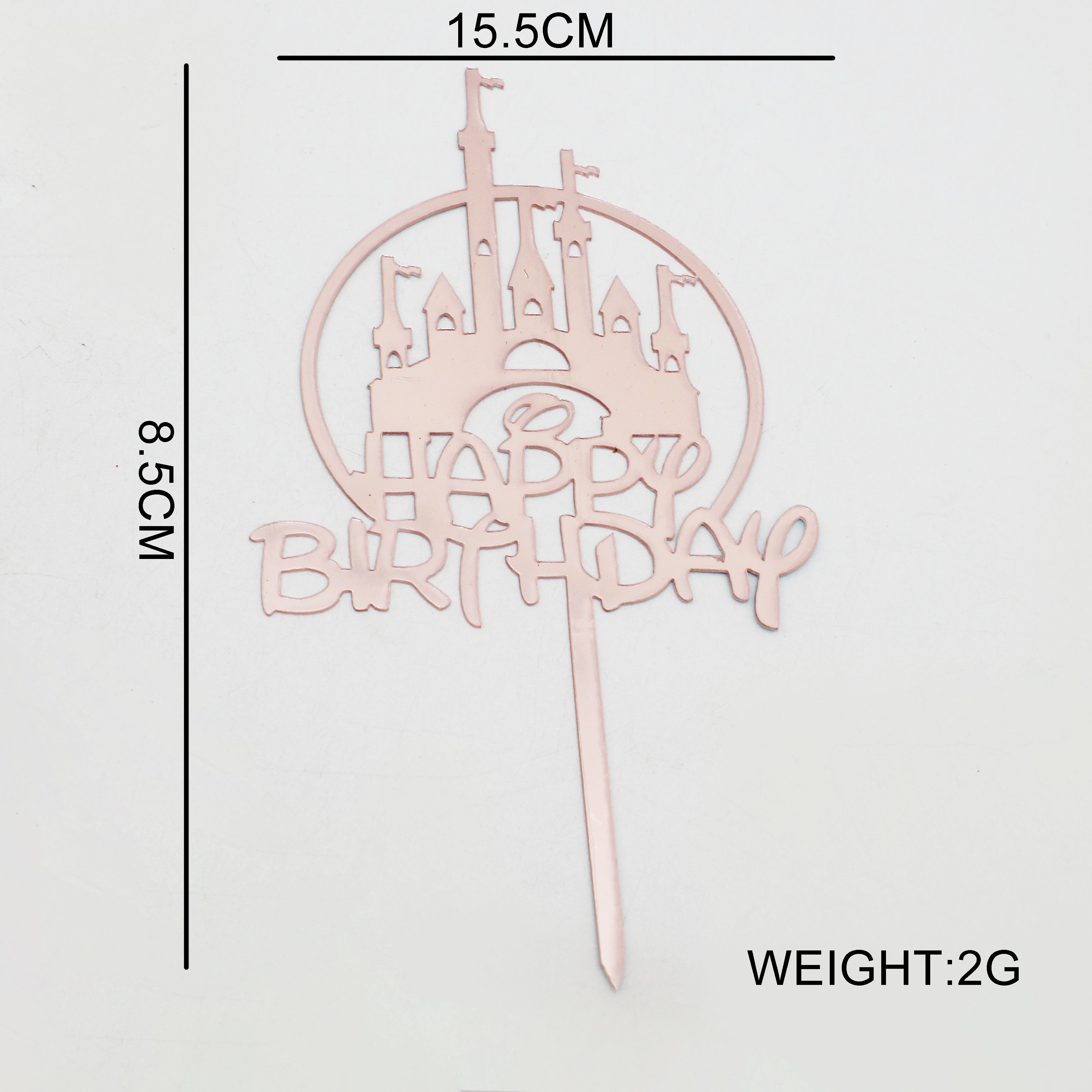 Ychon factory direct wholesale cake toppers topper 10 pieces packing acrylic cake toppers cupcake cheap decorations