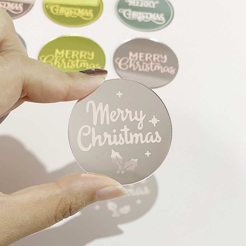 acrylic cake topper cupcake decoration Christmas cake topper dessert pendant acrylic cake decorating supplies