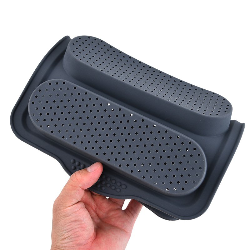 French Baguette Pans Nonstick Perforated Baking Tray 5 Loaves Food-grade Silicone Bread Molds for Oven
