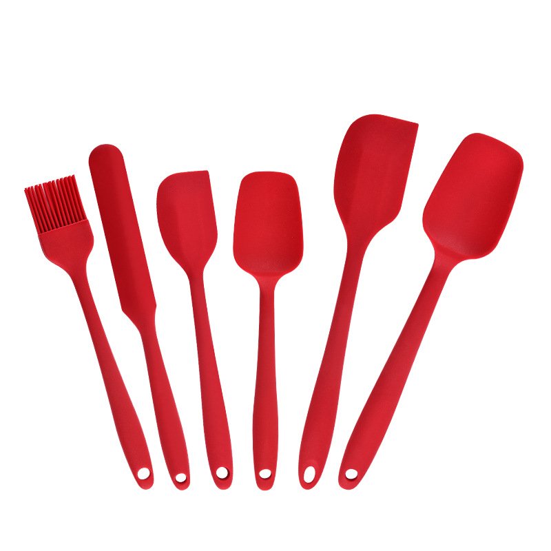 Food-grade 6pcs set Silicone Cream Scraper Butter Cake Spatula Brush Pastry Tools for Baking Cake Accessories