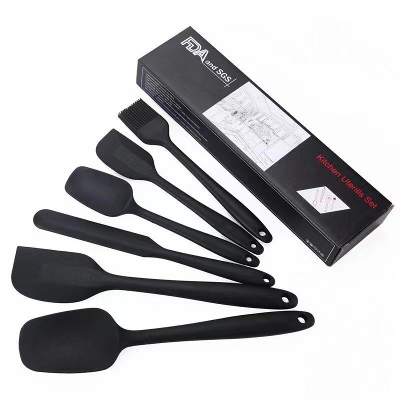 Food-grade 6pcs set Silicone Cream Scraper Butter Cake Spatula Brush Pastry Tools for Baking Cake Accessories