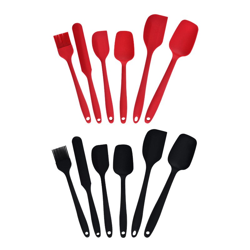 Food-grade 6pcs set Silicone Cream Scraper Butter Cake Spatula Brush Pastry Tools for Baking Cake Accessories