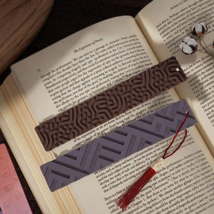 YS Rectangle Bookmark Silicone Mold Irregular Geometric Pattern Leaves Cat Claw Resin Mold Texture Flower Shaped Mold