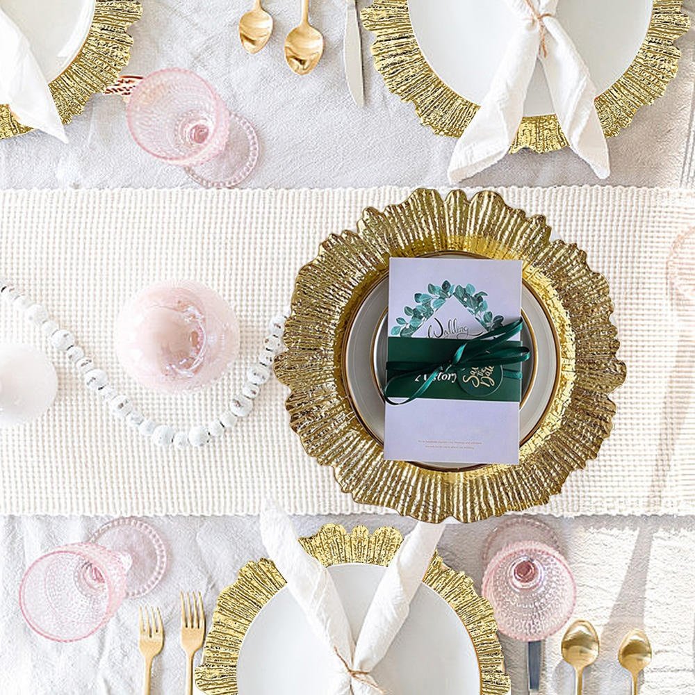 Irregular Fruit Plate Banquet Plate European Style Home Decoration Tray Cake Snack Plate Gold Plated