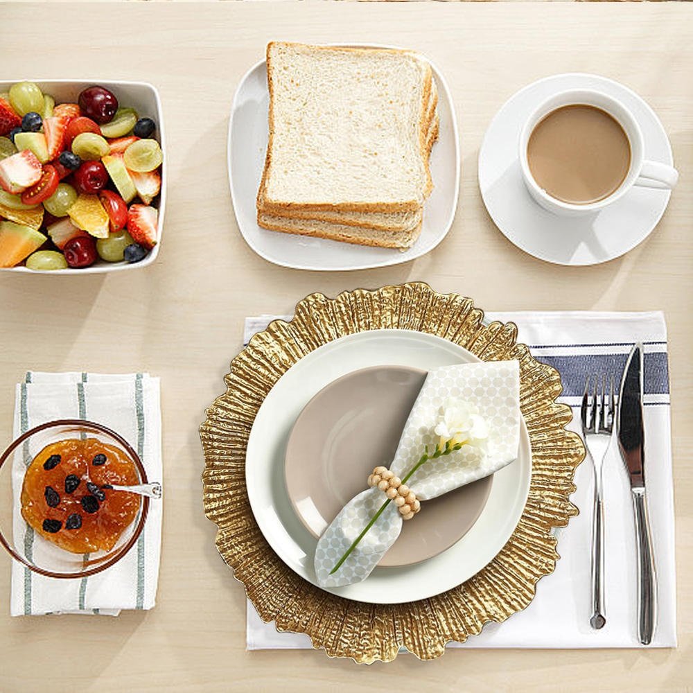 Irregular Fruit Plate Banquet Plate European Style Home Decoration Tray Cake Snack Plate Gold Plated