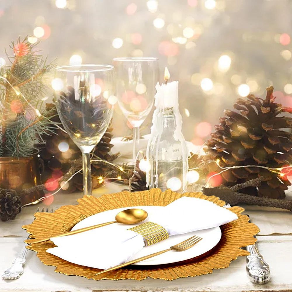 Irregular Fruit Plate Banquet Plate European Style Home Decoration Tray Cake Snack Plate Gold Plated