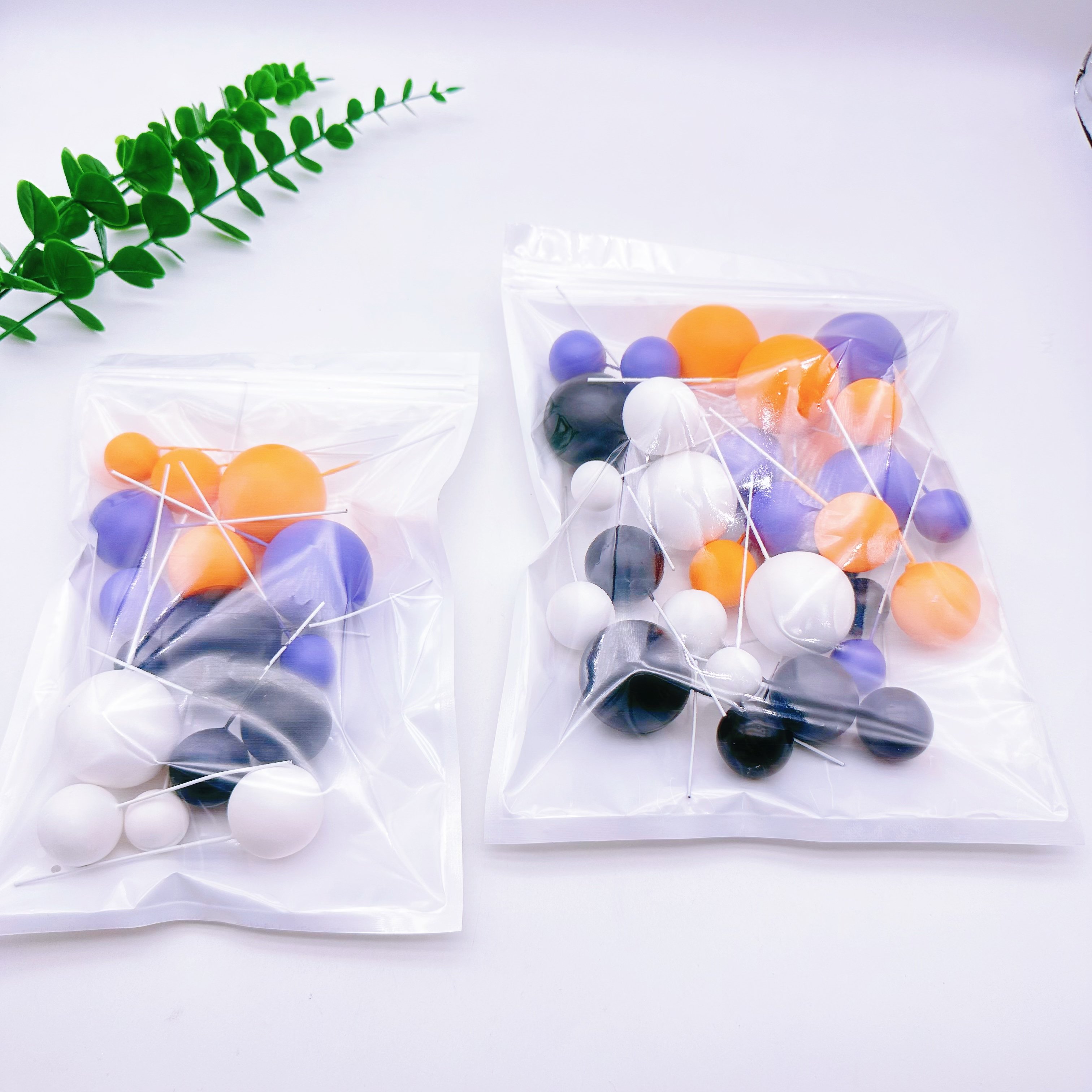 32 pcs matte colorful foam ball decorations cake decor ball for halloween topic cake decoration factory supplier