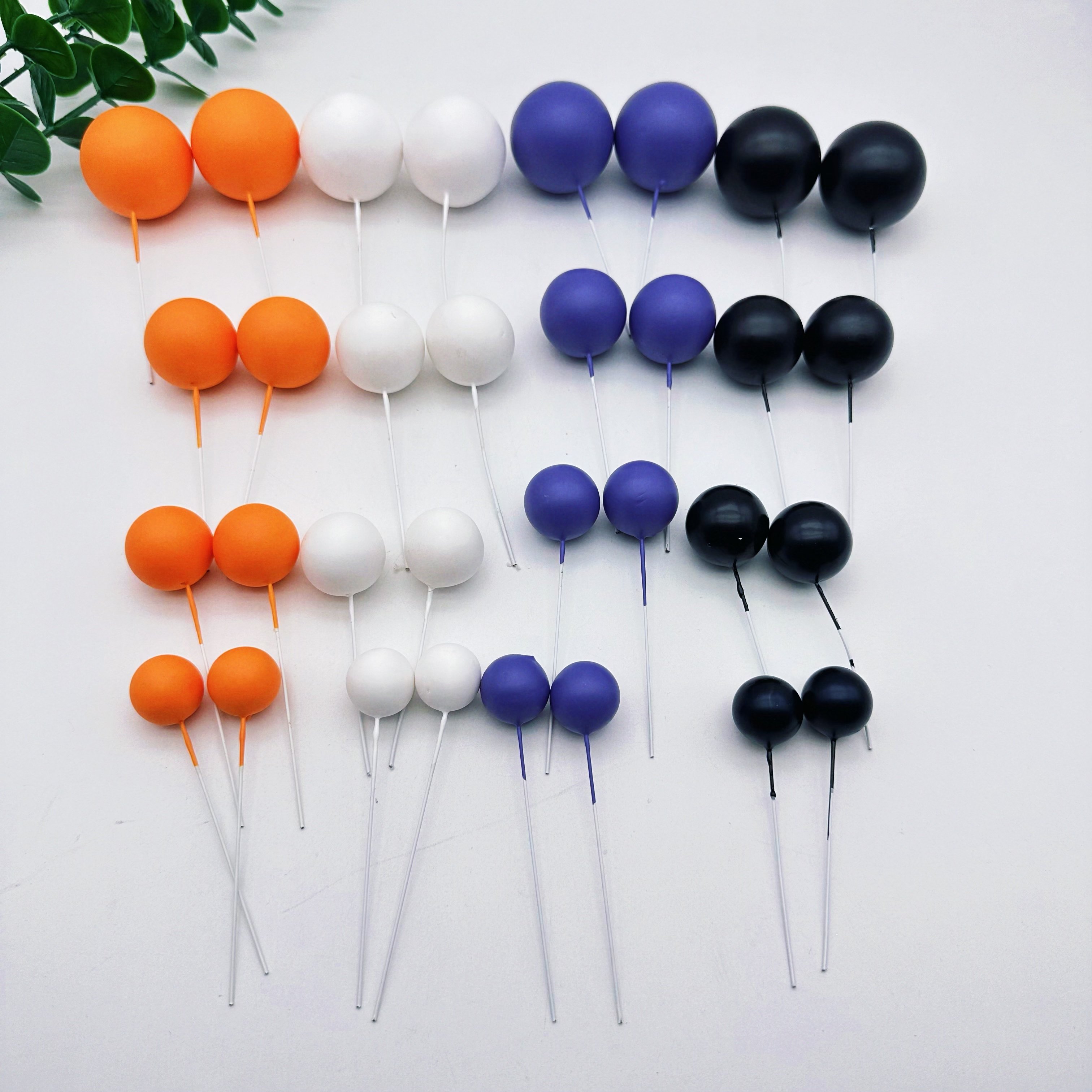 32 pcs matte colorful foam ball decorations cake decor ball for halloween topic cake decoration factory supplier