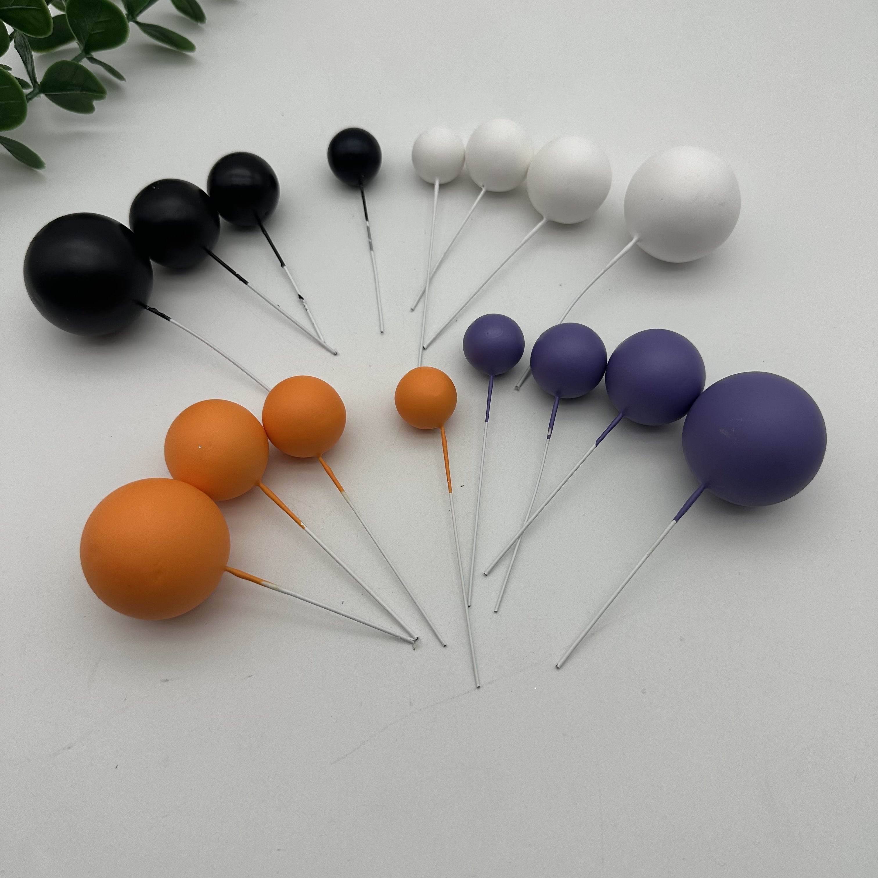 32 pcs matte colorful foam ball decorations cake decor ball for halloween topic cake decoration factory supplier