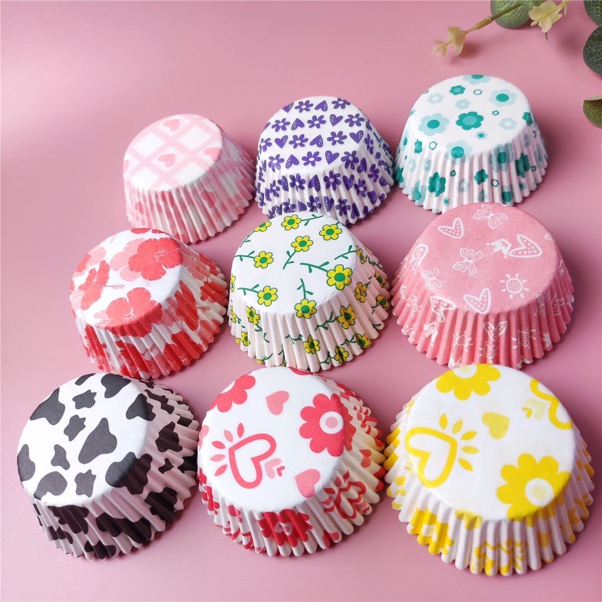 Baking Cups for Cake Factory Direct Supply Custom Printed Cupcake Liner Baking cup Base 50mm Height 30mm ,Muffin Baking Cupcake