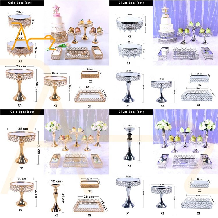 Luxury golden storage rack dessert cakes stands 3 tier metal cake stand for home and wedding decoration