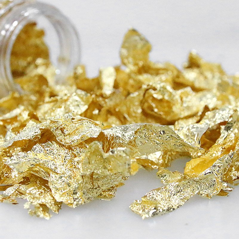 Gold Foil Leaf 24K Foil Decor Food Cosmetic Genuine For cake decorating tools Cakes Wallpaper Gilding Facial Pure Flakes
