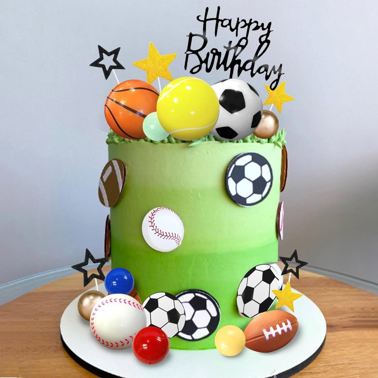 Soccer Cake Topper Soccer Ball Player Cake Decorations for Soccer Birthday Party Sport Party Supplies