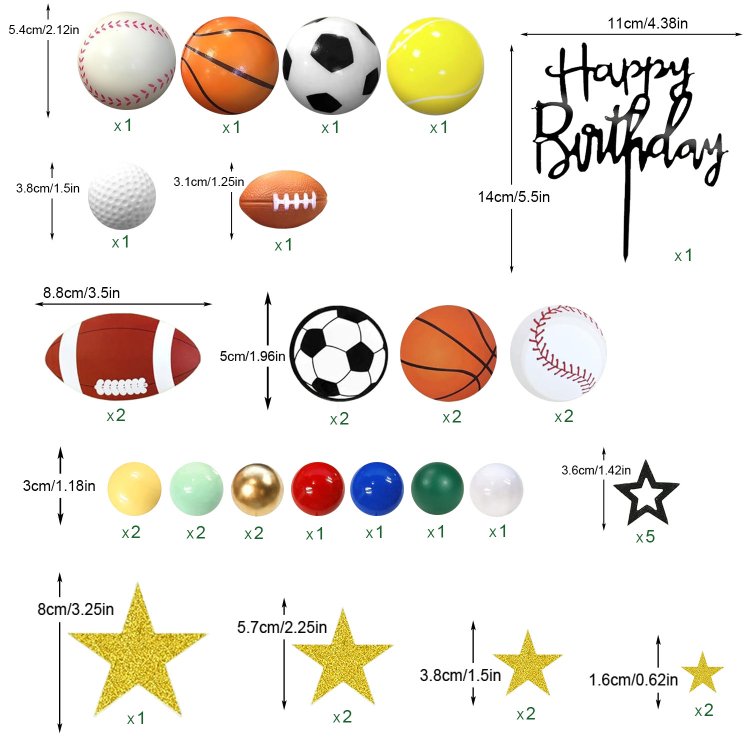 Soccer Cake Topper Soccer Ball Player Cake Decorations for Soccer Birthday Party Sport Party Supplies
