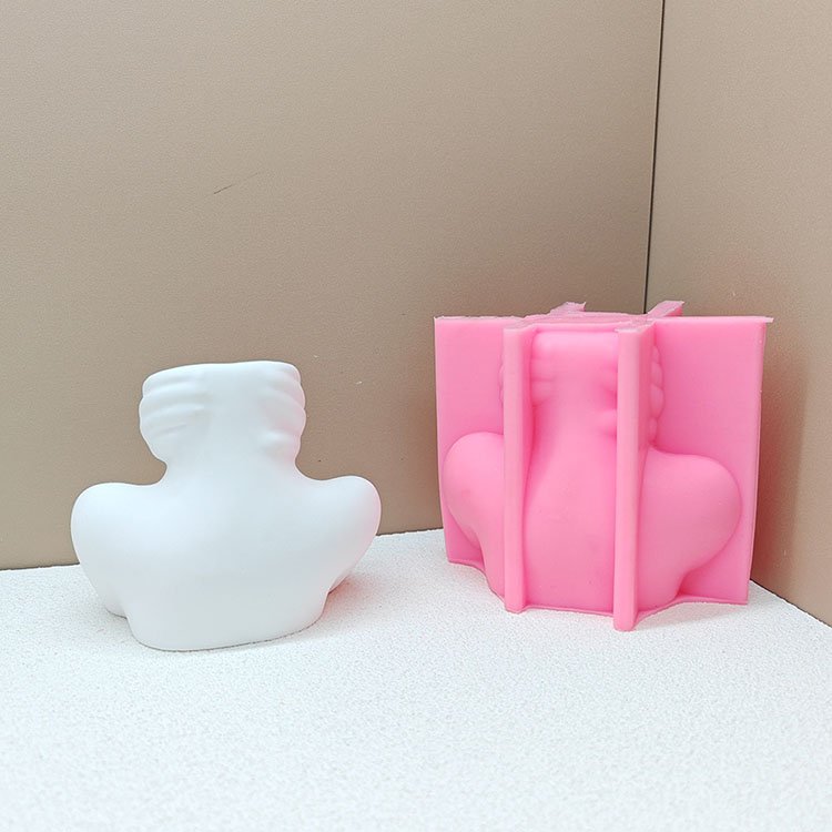YS Nordic Art Human Vase Silicone Molds Home Flower Arrangement Decorations Porch Ornaments Casting Mould DIY Gypsum Vase Making