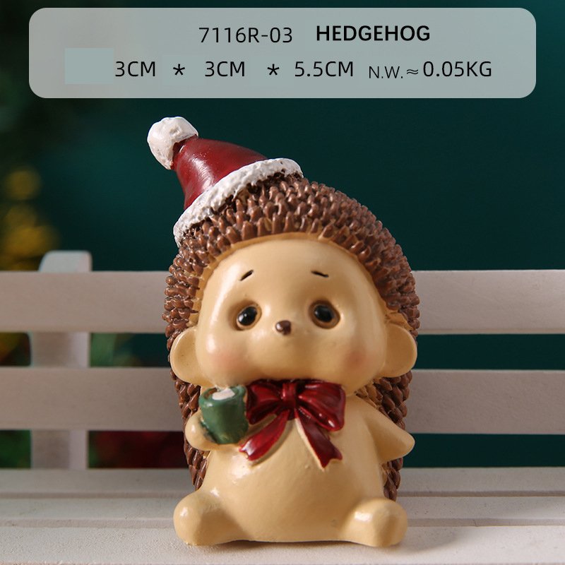 Creative Christmas Family Resin Decoration Cartoon Doll Children's Room Desktop Santa Claus Christmas Ornaments