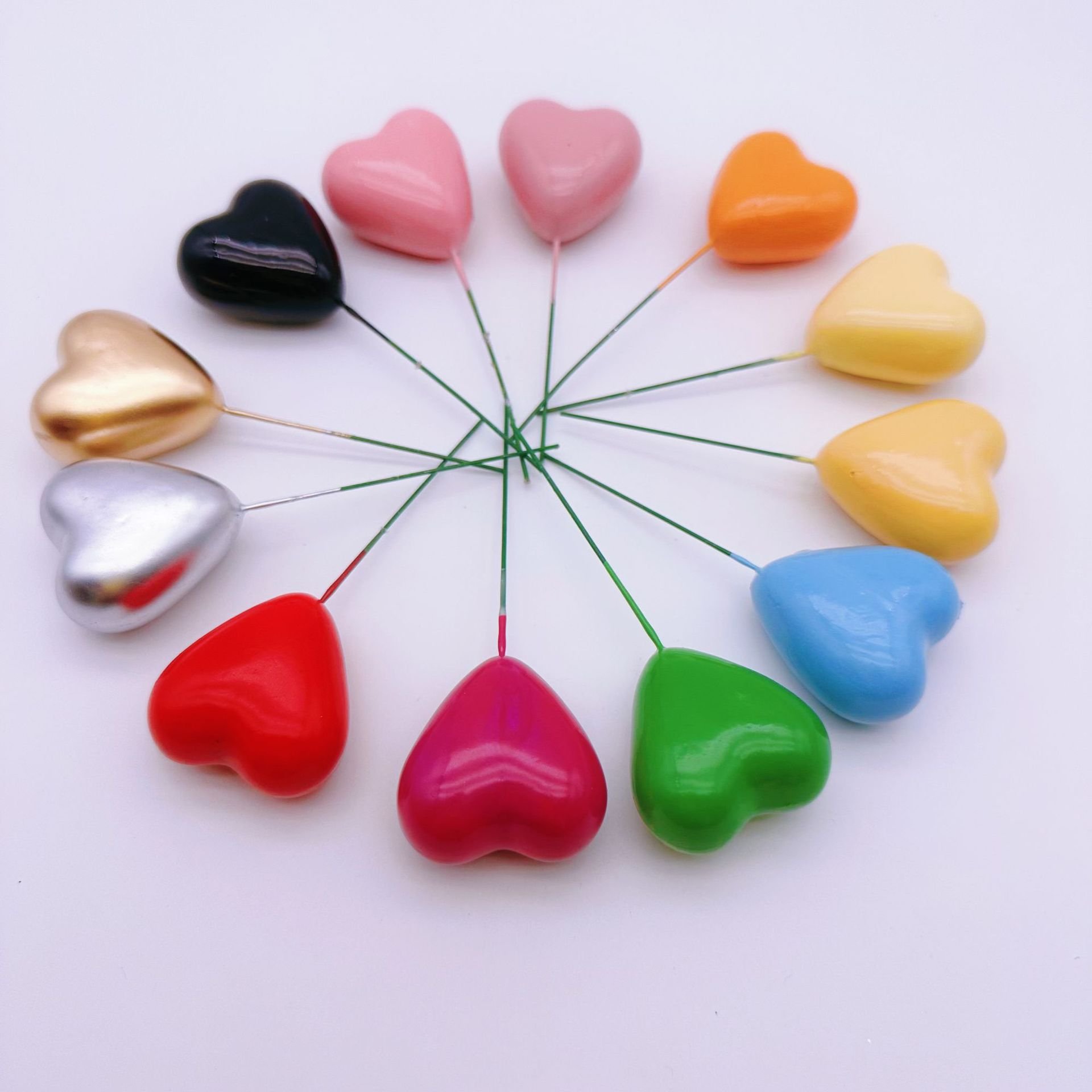 Blue Pink Yellow Heart-Shaped Cake Topper for Party and Baby cake Decorations cake decorating supplies for party supplies