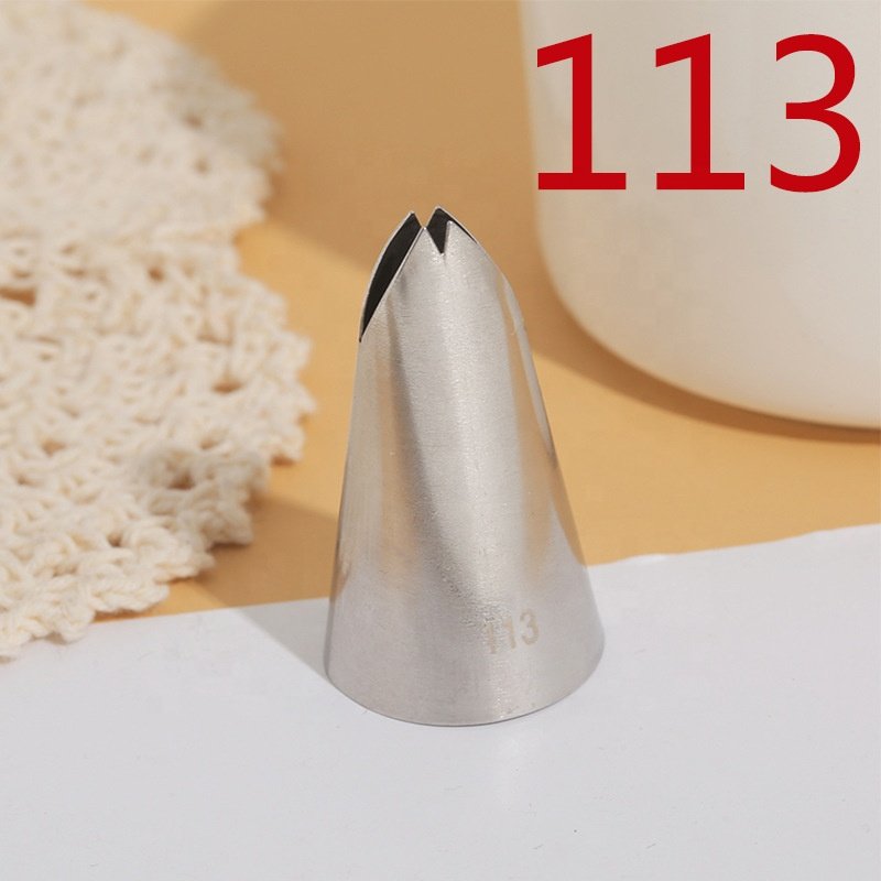 113# Medium Size Leaf Bowknot Piping Icing Nozzle Seamless Stainless Steel 304 Frosting Tip DIY Baking Decorating Supplies