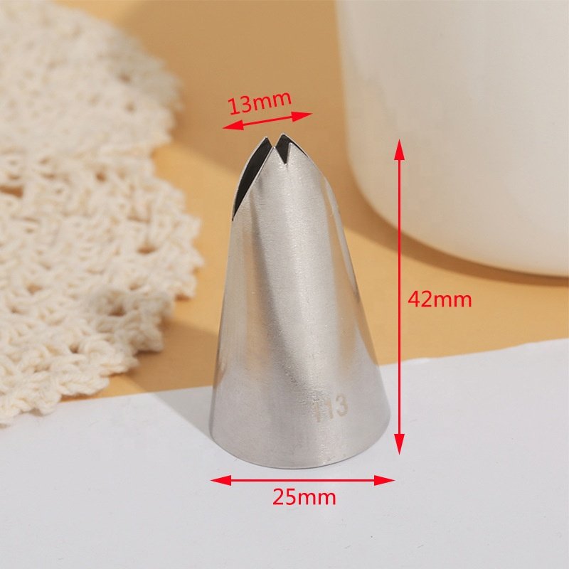 113# Medium Size Leaf Bowknot Piping Icing Nozzle Seamless Stainless Steel 304 Frosting Tip DIY Baking Decorating Supplies