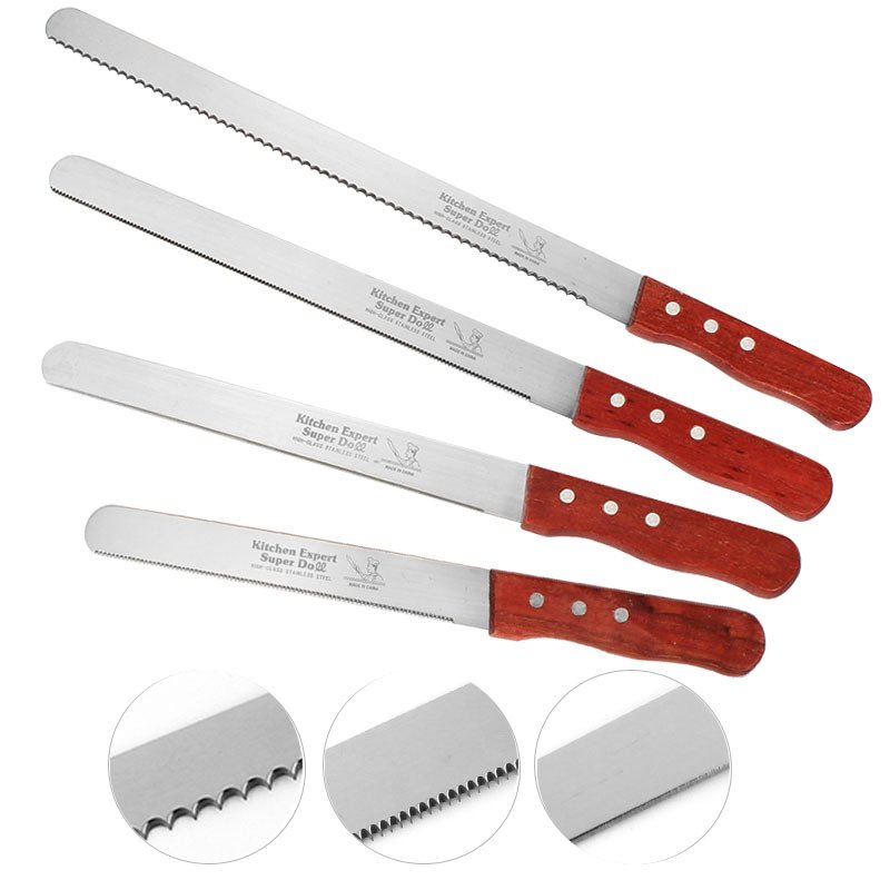 10/12/14 inch Bread Knife Stainless Steel Serrated Baking Cake Knife for Pastry Tools