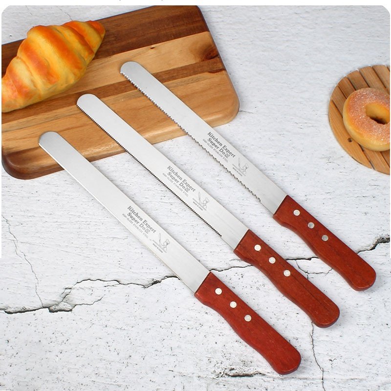 10/12/14 inch Bread Knife Stainless Steel Serrated Baking Cake Knife for Pastry Tools
