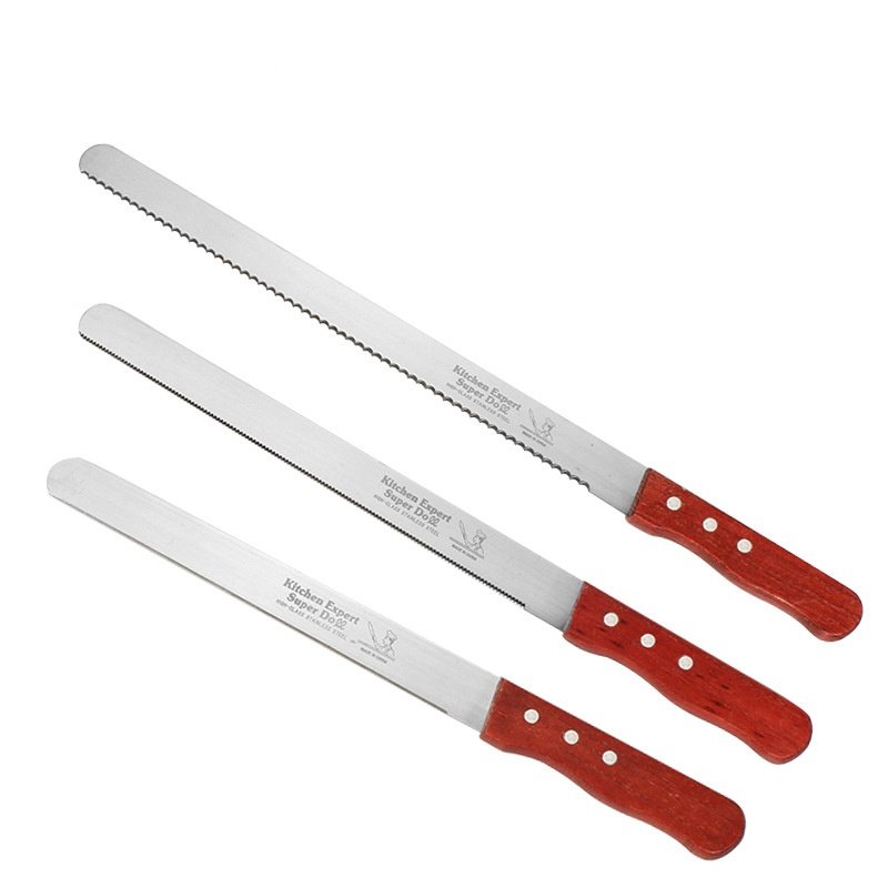 10/12/14 inch Bread Knife Stainless Steel Serrated Baking Cake Knife for Pastry Tools