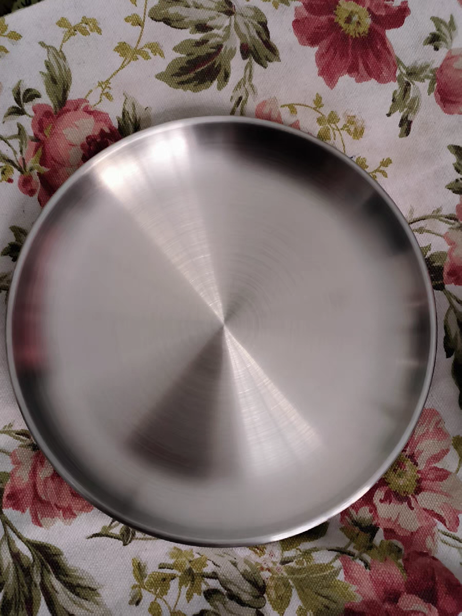 Factory Direct Wholesale korean style stainless steel restaurant multifunction plate round dinner plate cake / decorative plates