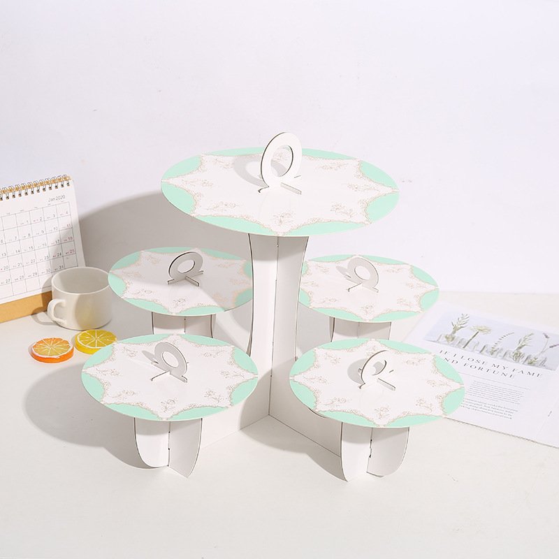 5-Layer Cupcake Dessert Paper Stand Display Rack Birthday Wedding Party Supplies Cake decoration Cake Plate Stand