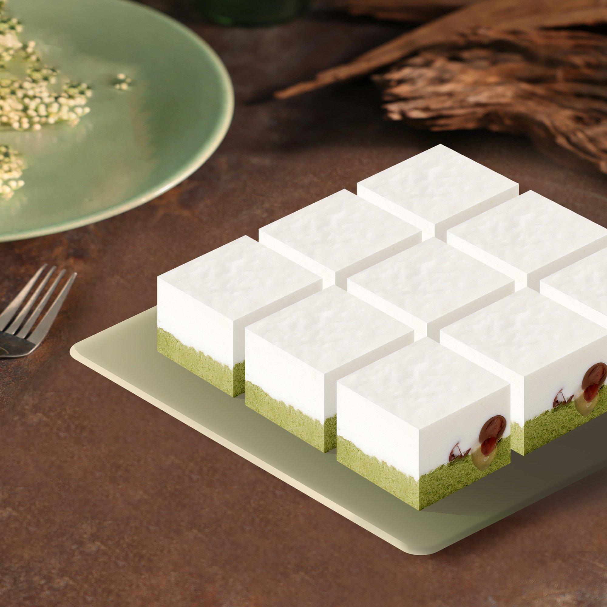 High quality Afternoon tea Gift Meeting Stir fried Horseshoe Beads Afternoon Tea Dim sum Yogurt Mousse Cake