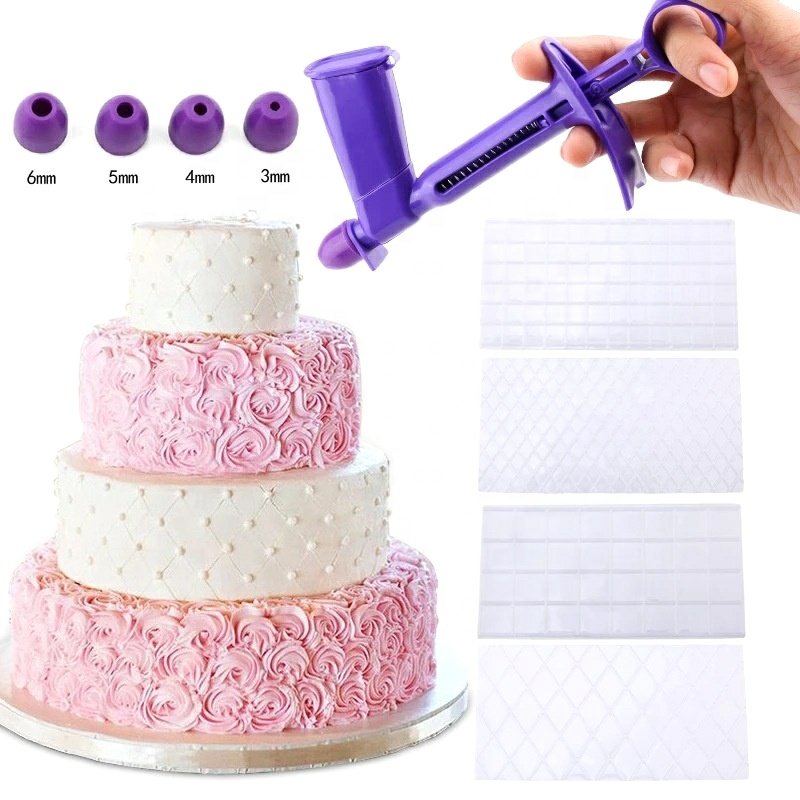 Baking Supplies 4 Piece Set Cake Pearl Applicator Cake Decorating Tool Cake Decorating Gun