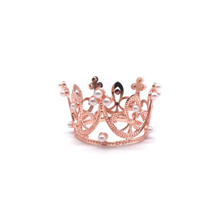 wholesale Mini Pearl Crown Baby Shower Small Princess Headpiece Rhinestone Pearl Crown Tiara