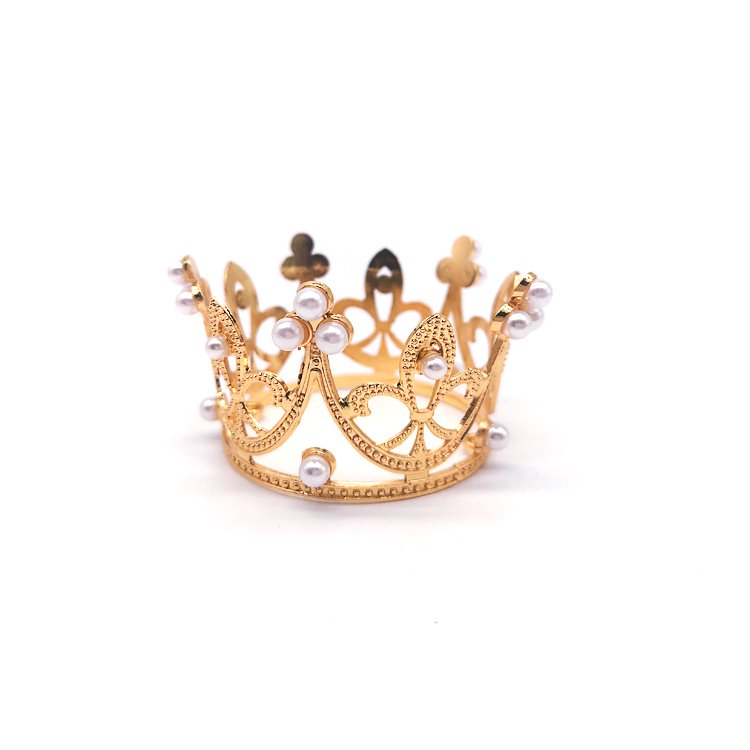 wholesale Mini Pearl Crown Baby Shower Small Princess Headpiece Rhinestone Pearl Crown Tiara