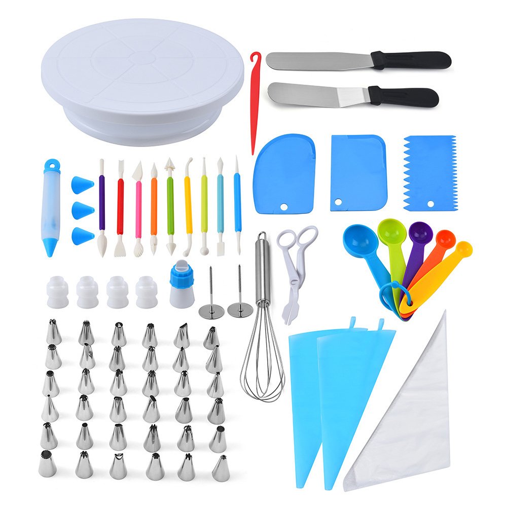 Cake Decorating Set Hot Sell Cake Turntable Set With Nozzles Spatula Baking Supplies