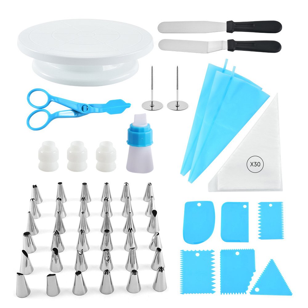 Cake Decorating Set Hot Sell Cake Turntable Set With Nozzles Spatula Baking Supplies