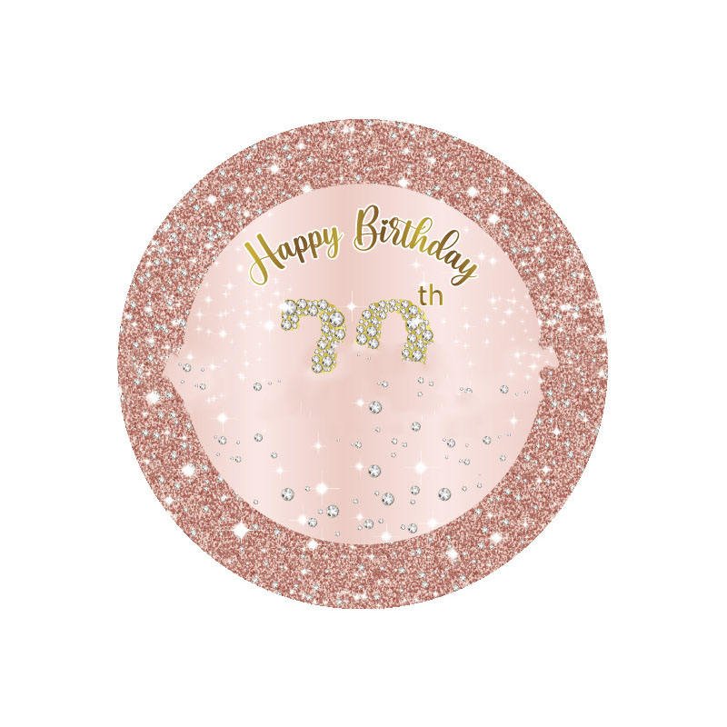 Free Samples Pink Rose Gold Birthday Theme Set Biodegradable paper towel paper cup party decorative disposable tableware set