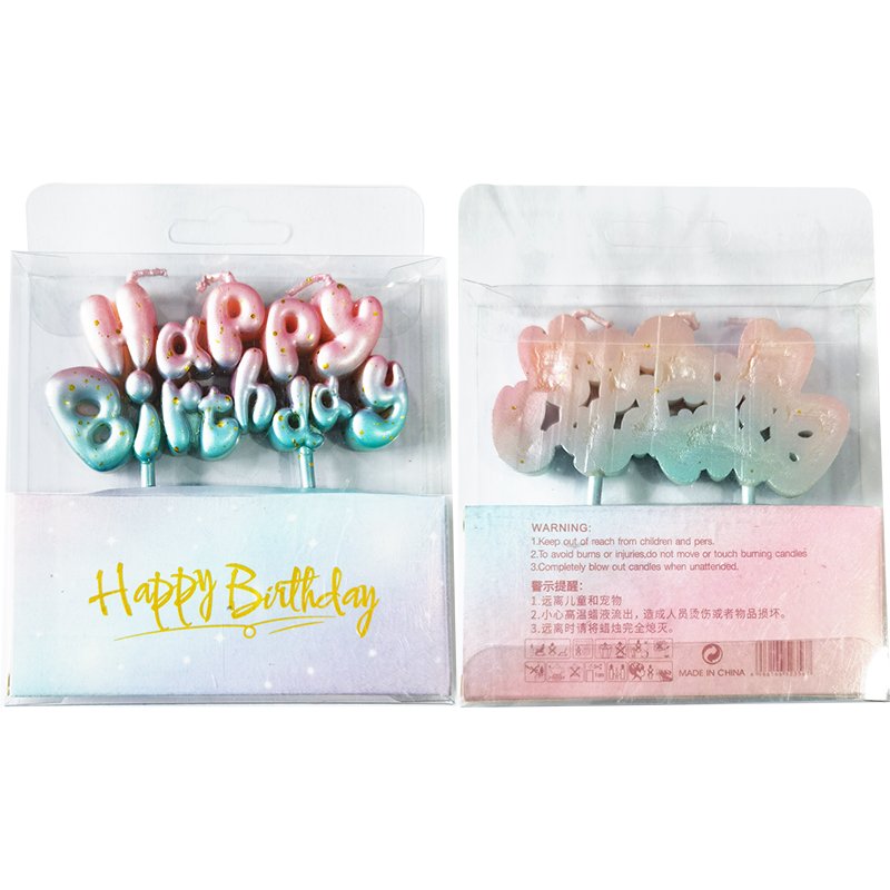 Galaxy Color Birthday Cake Decoration Party Supplies Kids Birthday Candle Party Candle