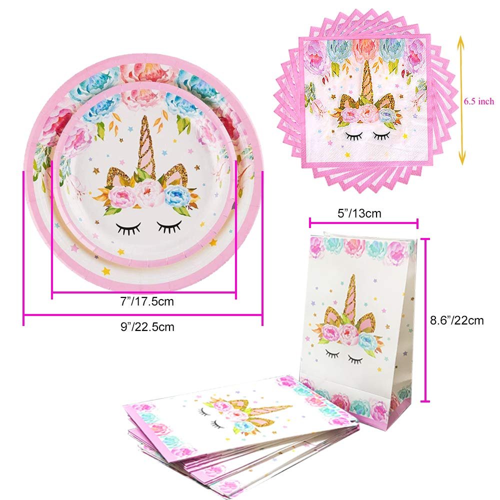 Unicorn Party Supplies Unicorn Birthday Party Decorations with Birthday Banner Unicorn Balloons Cake Topper Cake Cutter Candles