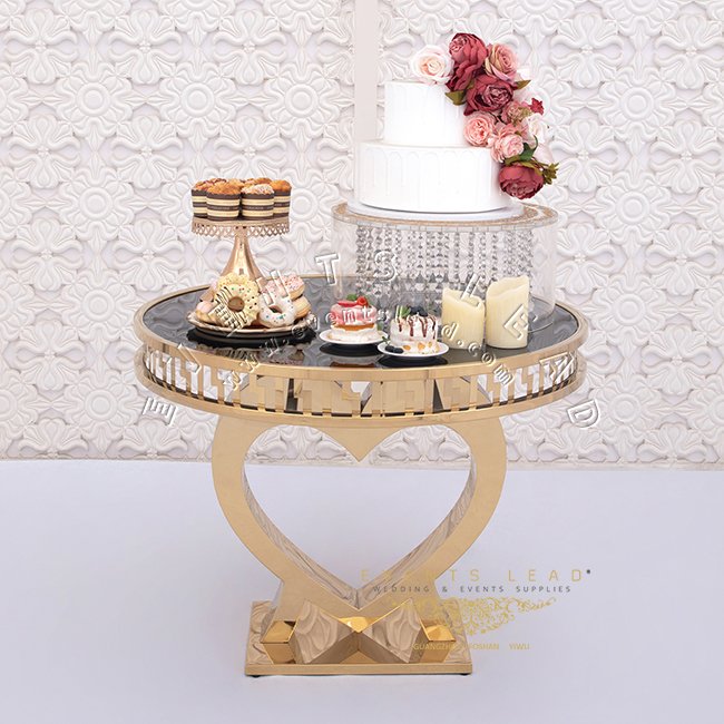 Selling sparkle round events wedding table for cake dessert cake table designs