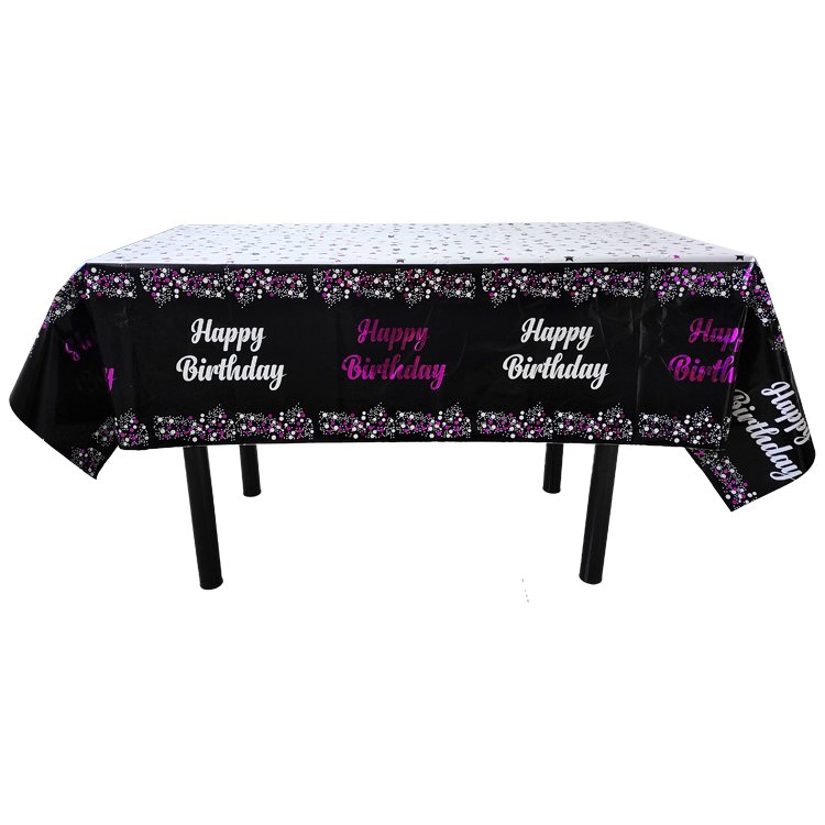 Wedding Ramadan and Cake Background Decoration Supplies Happy Birthday Aluminum Foil tablecover cloth Hot Sale Shiny Pink Modern