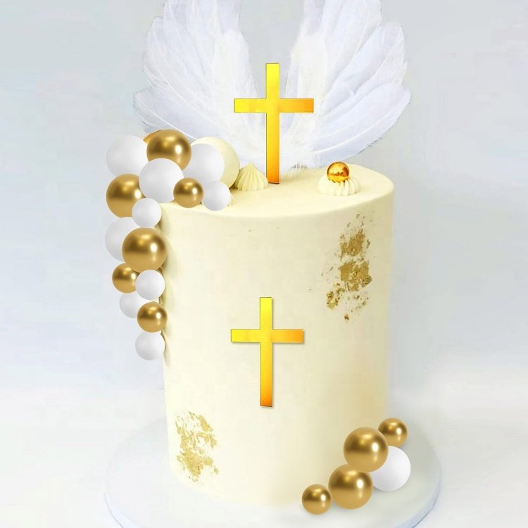 Cross Baptism Cake Decoration for Party Favors Baptism Party Supplies