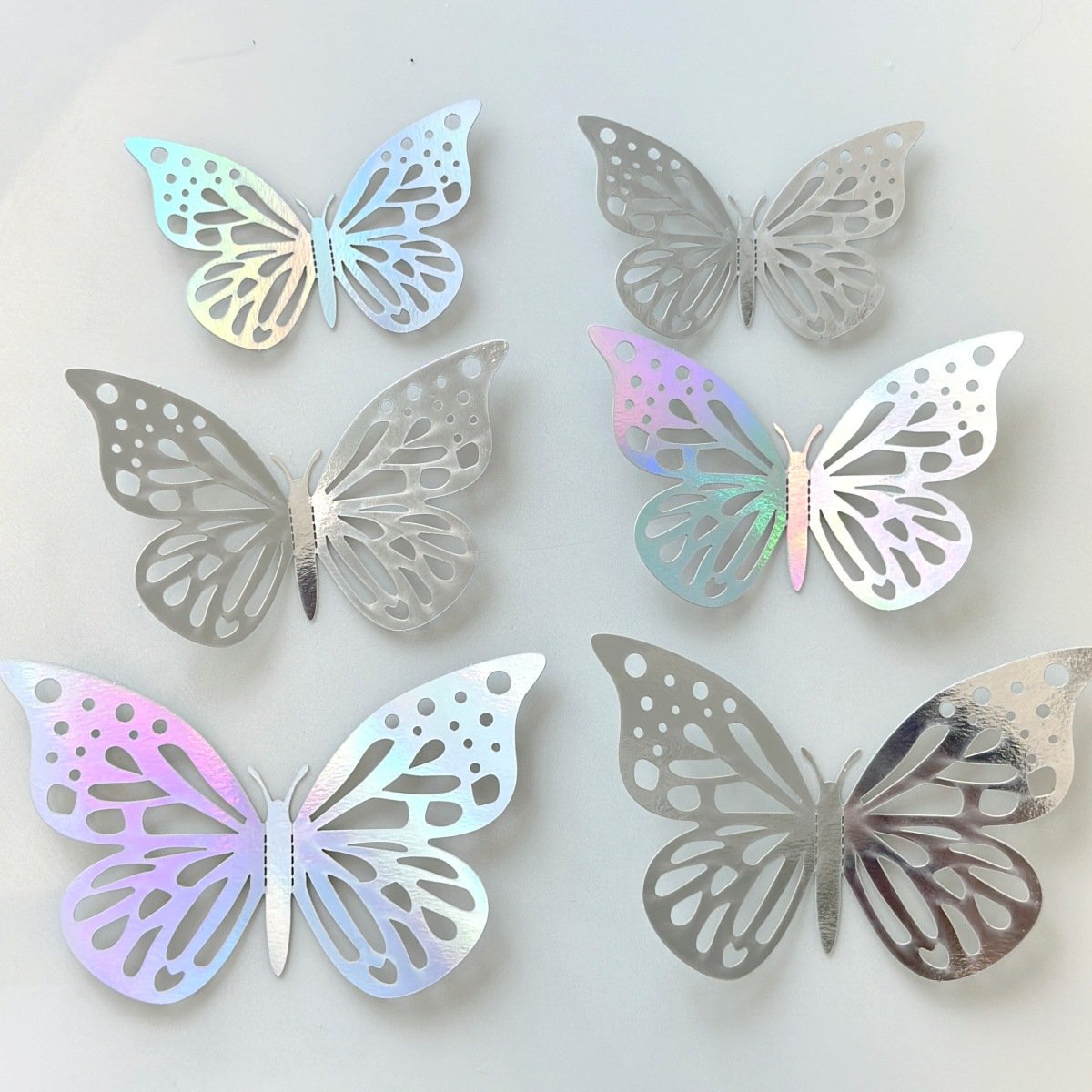 Double sided paper cake decorated with butterfly mother's day birthday cake plug-in party supplies cake topper