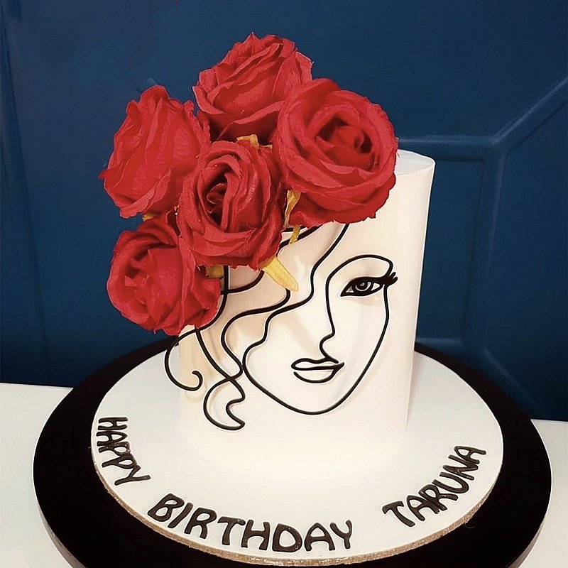 Butterfly Facial Lines Artistic Line Gold Acrylic Topper For Valentine Day Mother's Day Cake topper